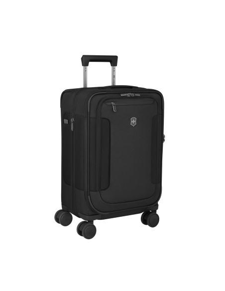 Valise vue de trois quarts côté gauche – Werks Traveler 7.0 Noir