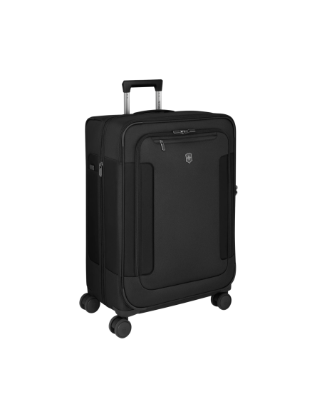 Valise vue de trois quarts côté gauche – Werks Traveler 7.0 Noir