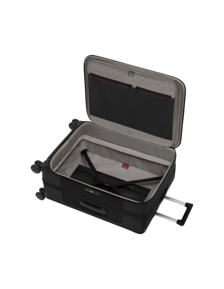 Valise ouverte et sangles de maintien – Werks Traveler 7.0 Noir