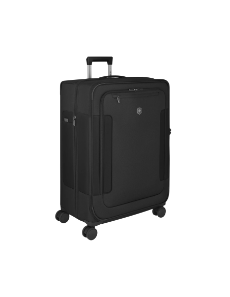 Valise vue de trois quarts côté gauche – Werks Traveler 7.0 Noir