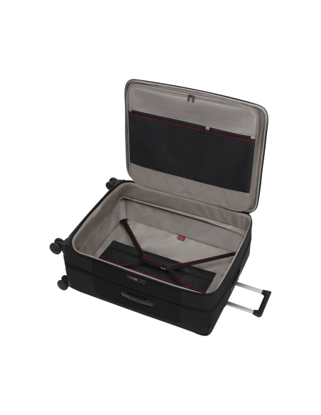 Valise ouverte et sangles de maintien – Werks Traveler 7.0 Noir