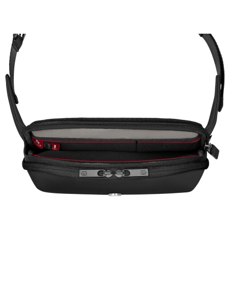 Poches intérieures ouvertes du sac banane – Victorinox Altmont Modern Noir