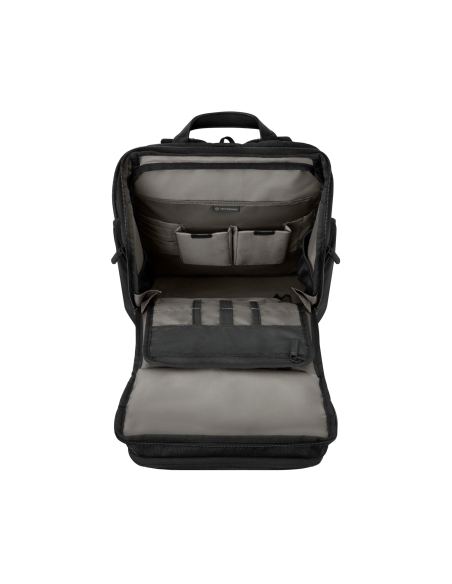 Victorinox Altmont Professional Fliptop Noir, compartiment principal ouvert et petites poches