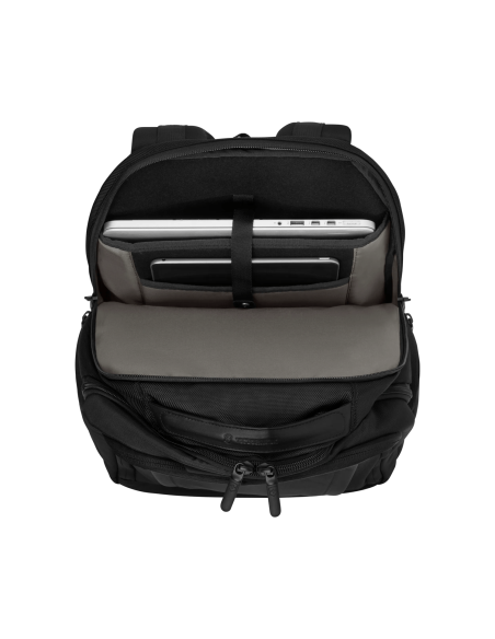Victorinox Altmont Professional Essentials Noir, rangements ordinateur et tablette ouverts