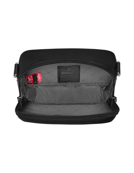 Sac à bandoulière compact Victorinox Mythic 17 cm Noir – intérieur ouvert