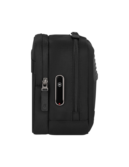 Trousse de toilette Victorinox Mythic 19 cm Noir – côté avec plaque Victorinox