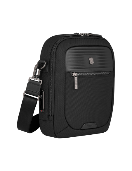 Sac à bandoulière tablette Victorinox Mythic 11 pouces Noir – vue de trois quarts