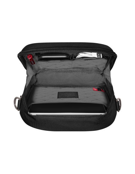 Sac à bandoulière tablette Victorinox Mythic 11 pouces Noir – rangement de la tablette en situation