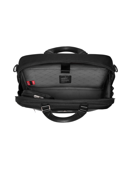 Serviette compacte Victorinox Mythic 14 pouces Noir – intérieur ouvert