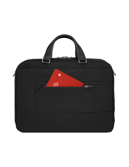 Serviette Deluxe Victorinox Mythic 15,6 pouces Noir – poche arrière avec passeport