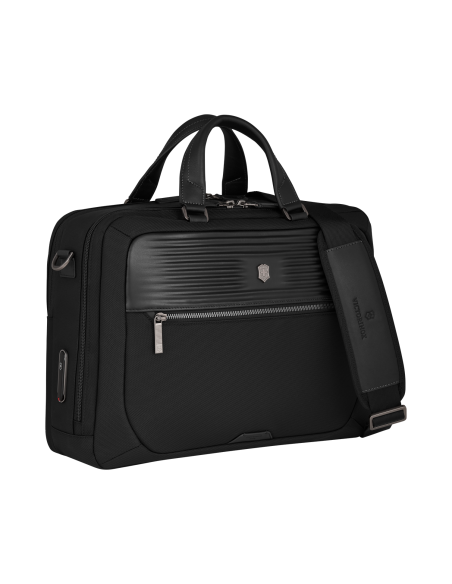 Serviette Deluxe Victorinox Mythic 15,6 pouces Noir – vue de trois quarts