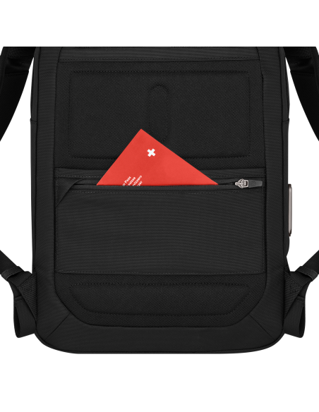 Sac à dos compact Victorinox Mythic 14 pouces Noir – poche arrière avec passeport