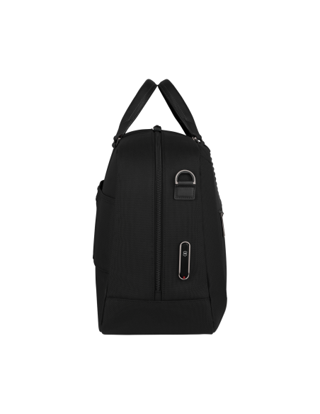 Sac de voyage Weekender Victorinox Mythic 33 cm Noir – côté avec plaque Victorinox