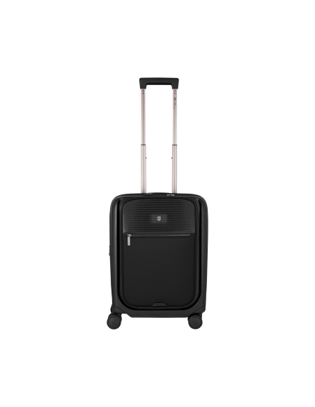 Valise cabine Global Victorinox Mythic 4 roues extensible 55 cm Noir – face avec poignée déployée