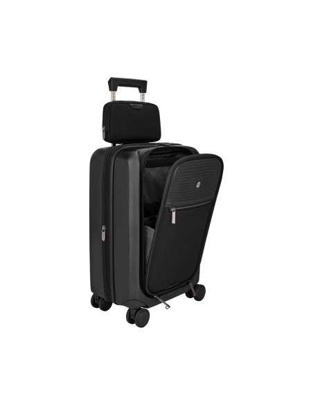 Valise cabine Frequent Flyer Victorinox Mythic 4 roues extensible 55 cm Noir – poche avant ouverte