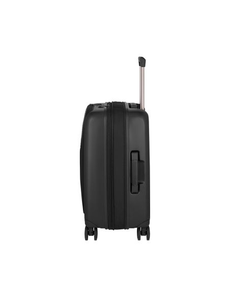 Valise cabine Frequent Flyer Victorinox Mythic 4 roues extensible 55 cm Noir – profil avec poignée déployée