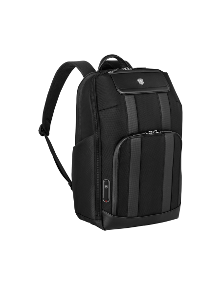 Vue de trois-quarts — sac à dos Deluxe Victorinox Architecture Urban2 — Noir