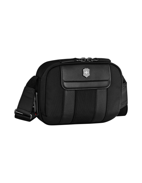 Vue de trois-quarts — sac à bandoulière compact 16 cm Victorinox Architecture Urban2 — Noir