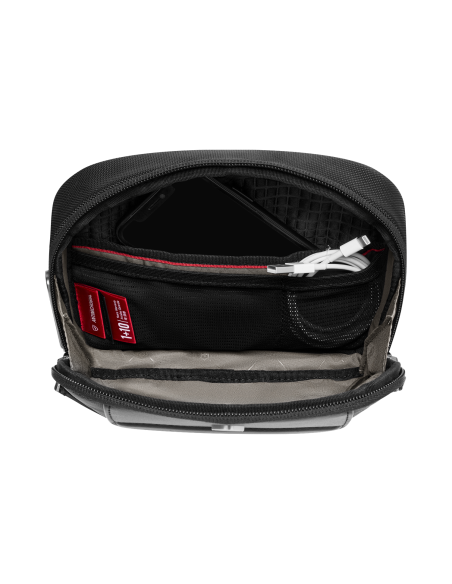 Rangement ouvert avec accessoires — sac à bandoulière compact 16 cm Victorinox Architecture Urban2 — Noir