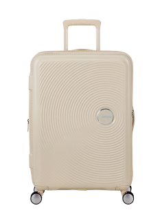 Valise soute extensible 4 roues 67 cm American Tourister Soundbox Coconut Sand, référence 88473-A936
