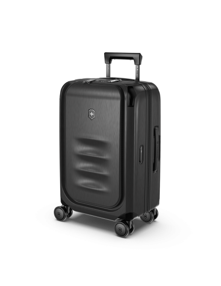 Victorinox Spectra Pro 55/35 cm Noir, vue de trois quarts avec poignée latérale visible