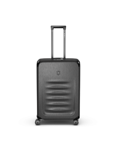 Victorinox Spectra Pro 69 cm Noir, vue de face avec poignée télescopique déployée