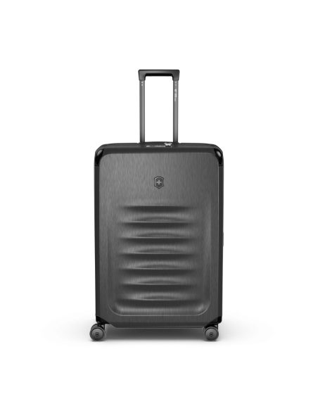 Victorinox Spectra Pro 75 cm Noir, vue de face avec poignée télescopique déployée