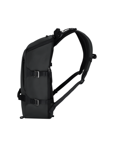 Sac à dos compact 14 pouces Victorinox Touring noir – autre profil avec poche latérale sans bouteille