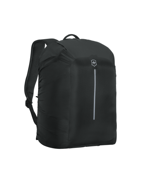 Housse sac à dos Victorinox Travel Essentials Noir, housse posée, vue de trois quarts gauche