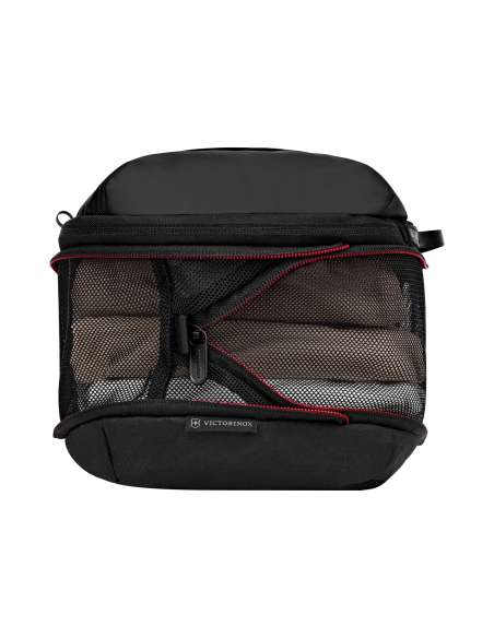 Set de 3 organiseurs Victorinox Travel Essentials Noir, vue du contenu à travers la maille
