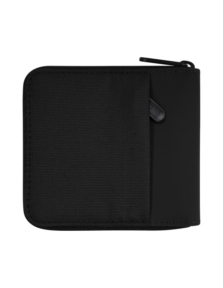 Portefeuille zippé Victorinox Travel Essentials Noir, dos avec tirette de la poche monnaie