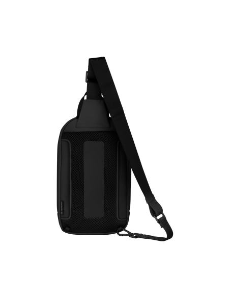Sac Sling Victorinox Travel Essentials Noir, dos en maille et bandoulière