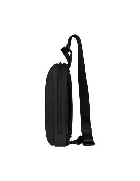 Sac Sling Victorinox Travel Essentials Noir, profil et bandoulière réglable