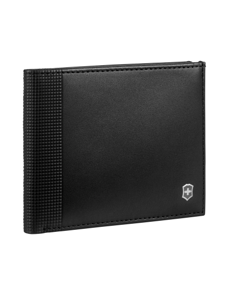 Portefeuille deux volets Victorinox Altius Alox Noir, vue oblique du côté opposé