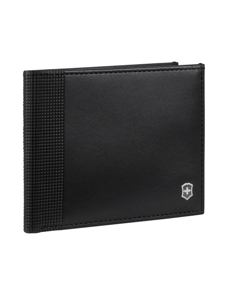 Portefeuille Slim Victorinox Altius Alox Noir, vue oblique du côté opposé