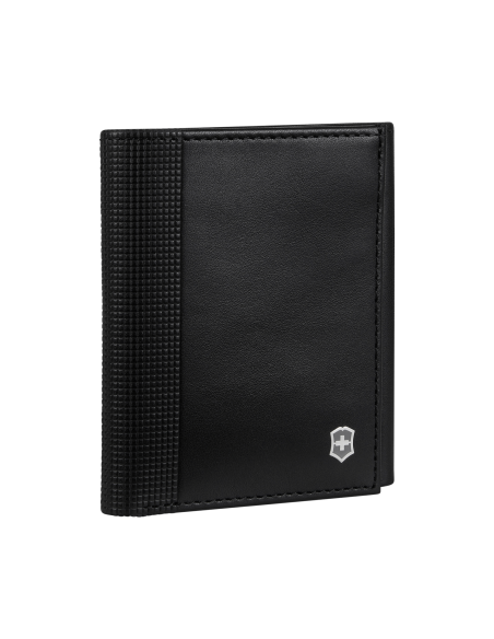 Portefeuille trois volets Victorinox Altius Alox Noir, vue oblique du côté opposé