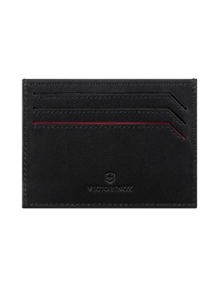 Porte-cartes Slim Victorinox Altius Alox Noir, face avec logements pour cartes