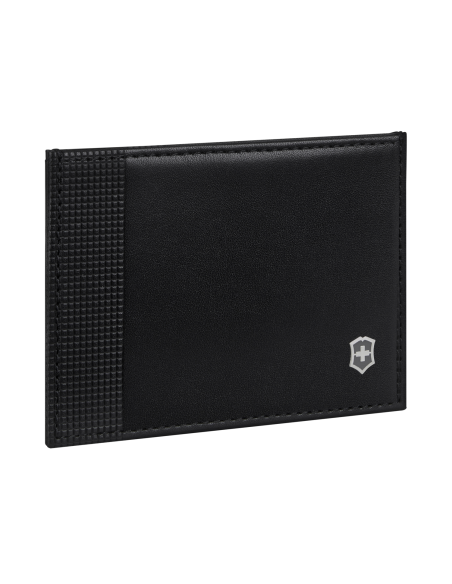 Porte-cartes Slim Victorinox Altius Alox Noir, vue oblique du côté opposé