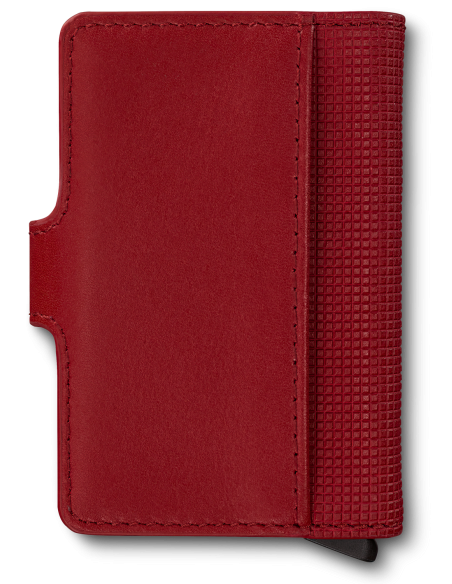 Porte-cartes cuir Leather Victorinox Altius Secrid Rouge Victorinox, dos en cuir et bord texturé