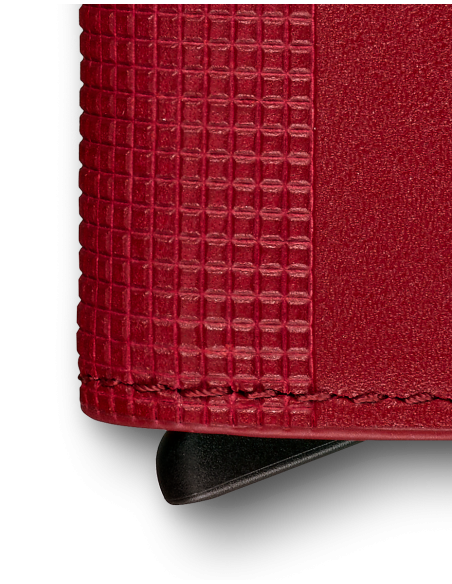 Porte-cartes cuir Leather Victorinox Altius Secrid Rouge Victorinox, bord texturé et commande du boîtier
