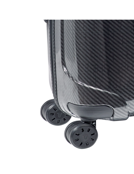 Roncato We Are Glam 70 cm Noir/Graphite, détail des roues doubles