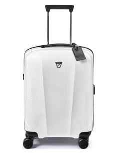 Valise cabine 4 roues 55 cm Roncato We Are Glam Blanc/Noir, réf. 59530130