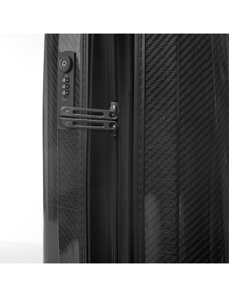 Roncato We Are Glam DLX 78 cm Noir/Graphite, serrure TSA et curseurs