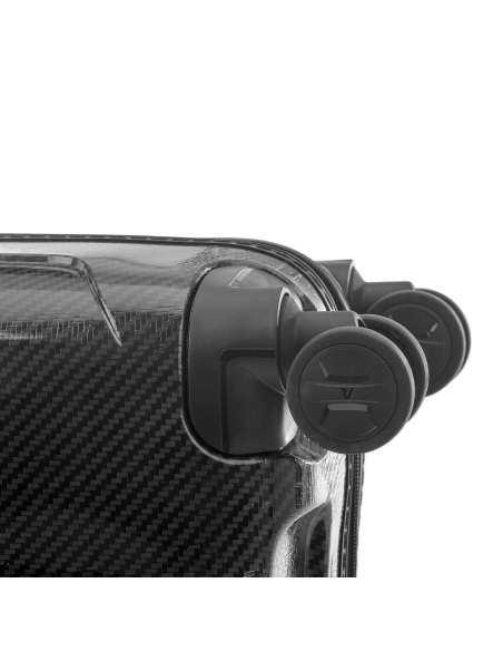 Roncato We Are Glam DLX 78 cm Noir/Graphite, détail des roues doubles