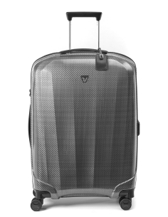 Valise soute 4 roues extensible 70 cm Roncato We Are Glam DLX Noir/Platine, réf. 59620162