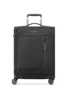 Valise cabine 4 roues extensible poche ordinateur 55cm Roncato Cambridge Noir, réf. 41380901