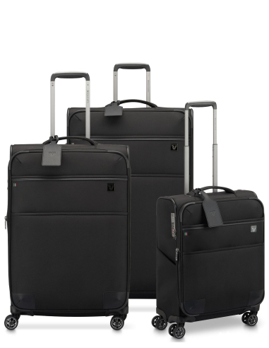 Set de 3 valises extensibles 55/67/80cm Roncato Uno Soft 3.0 Noir 41465001