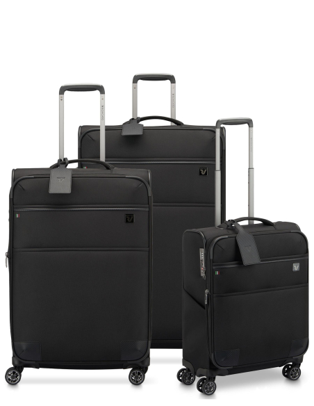Set de 3 valises extensibles 55/67/80cm Roncato Uno Soft 3.0 Noir 41465001