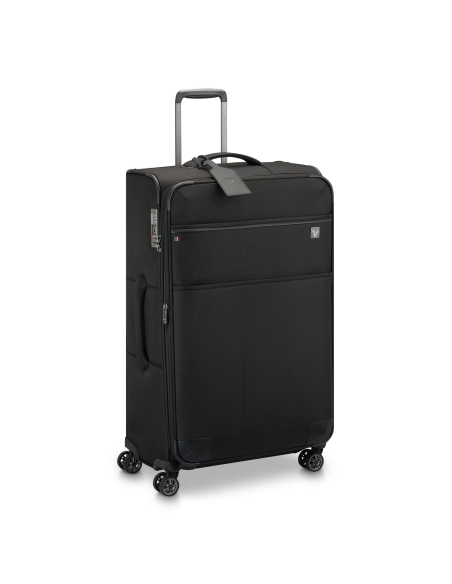 Valise 80 cm Roncato Uno Soft 3.0 Noir — Vue de trois quarts