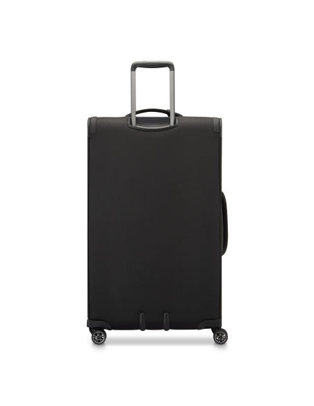 Valise 80 cm Roncato Uno Soft 3.0 Noir — Vue arrière, poignée télescopique déployée